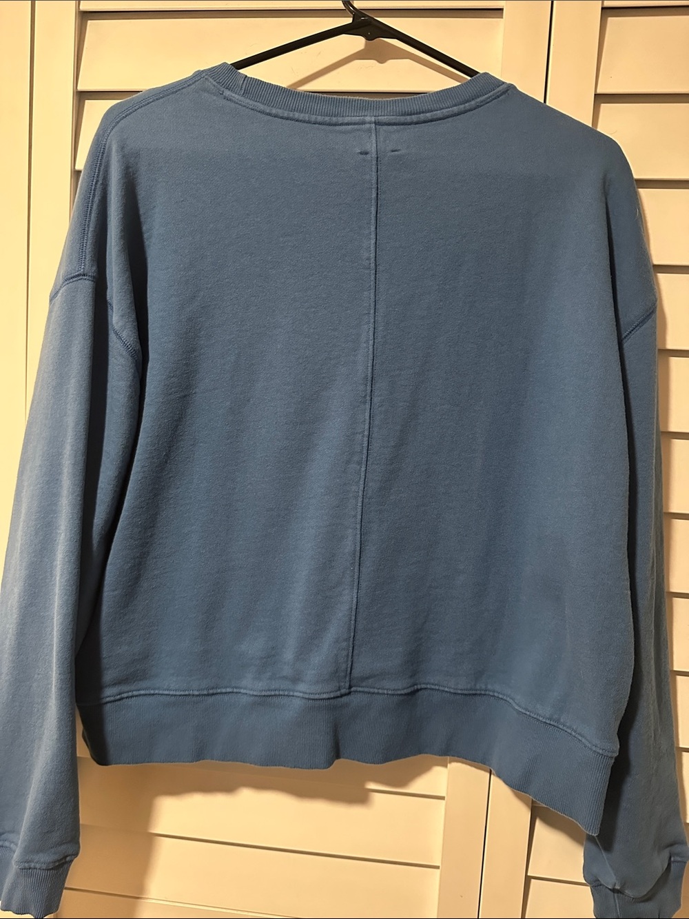 Maeve Oversized Blue Sweatshirt with Painted Brown Dog - Picture 4 of 4